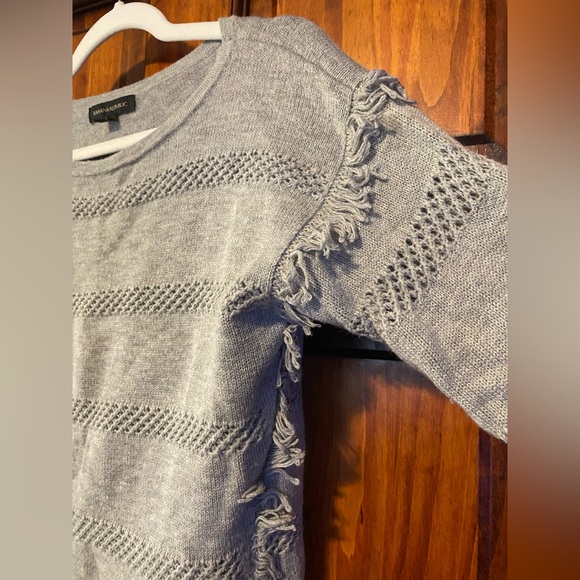 Banana Republic Mariner Fringe Grey Textured Sweater Holidays 2015 Collection XS - Picture 4 of 6